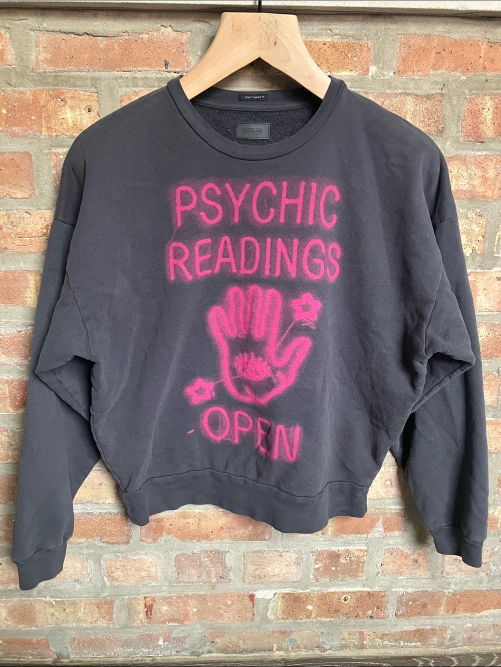 MOTHER The Drop Square Graphic Crew Neck Sweater
